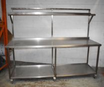 1 x Stainless Steel Donut Jamming Bench - H87/167 x W210 x D70 cms - Recently Removed From Major