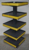 2 x Square 5-Tier Retail Display Stands - Dimensions: H53 x 53 x H131cm - Very Recently Removed From
