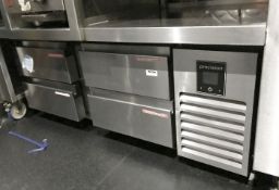 1 x Precision Low-Level 4-Drawer Refrigerator - Size H52 xW132 x D61 cms - CL554 - Ref IM208 -