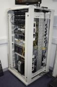 1 x Server DATA Rack Cabinet With Dell Power Edge T420 Server, Cisco 2921, Alcatel OS6250-8M,