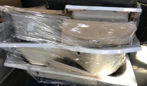 3 x Assorted Acrylic Baths On A Pallet - Unused / Ex-display Stock - CL311