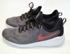 1 x Pair Of Men's Genuine Nike Trainers - Renew Rival Thunder Grey/Bright Crimson - Size (EU/UK):