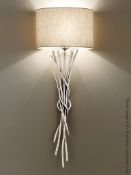 1 x CHELSOM Hand Forged Iron Sculpture Wall Light In A Florentine Antique Silver Leaf  Finish -
