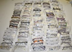 100 x Assorted Pairs of Spectacle Eye Glasses - New and Unused Stock - Various Designs and Brands