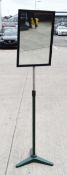 1 x Freestanding Adjustable Mirror - Mirror Size 38 x 56cm - Adjustable Height and Mirror - Ref: