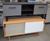 2 x Contemporary TV Units From Bluesuntree - CL508 - Ref MD170/LF203 WH4 - Location: Altrincham