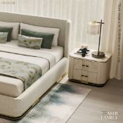 1 x FRATO 'ASHI' Luxury Custon Ordered Stone-topped Bedside Table - Original Price £5,140