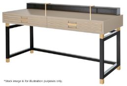 1 x FRATO 'Edinburgh' Writing Desk With 2-Soft Close Drawers - Original RRP £8.885