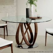 1 x PORADA Infinity Table Left Base In Solid Canaletto Walnut (No Top) - Dimensions: To Follow -
