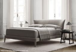 1 x MAXALTO 'Febo' Luxury Super-Kingsize Slated Upholstered Bed Base - Original RRP £5,948.00