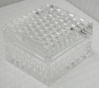 1 x BALDI 'Home Jewels' Italian Hand-crafted Artisan Clear Diamond Crystal Perfume Box, With A