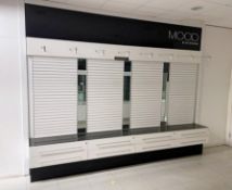 1 x Mood by Jon Richard Slat Wall Display Unit With Gloss White and Black Finish, Four Slat