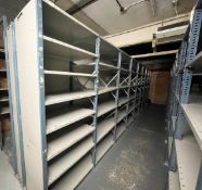 8 x Bays of Metal Warehouse Storage Shelving - 100cm Width Per Bay - CL670 - Ref: GEM308 - Location: