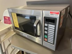 1 x Panasonic NE-1037 Commercial Microwave Oven With Stainless Steel Finish - CL670 - Ref: