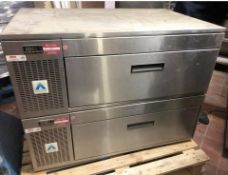 1 x ADANDE Commercial Kitchen Under Counter Twin Drawer Refrigerator Unit - CL667 - Location: