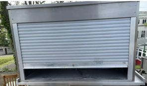 1 x Stainless Steel Storage Cabinet With Manual Roller Shutter Door - CL667 - Location: Brighton,