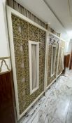 A Set Of 3 x Moroccan-style Room Divider Screen Panels With 2 x Posts - Ref: HMS108 - CL670 -