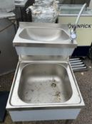 1 x Basix Stainless Steel Janitors Mop Wash Station With Mixer Tap - Unused - CL667 - Location: