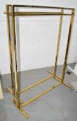 A Pair Of Commercial Retail Clothing Rails With A Gold Finish - Dimensions: Height 152 x Width 121 x