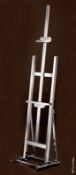 1 x Premium Decorative Display Metal Easel With A Nickel Finish - Dimensions: H176 x W40 x D35cm -