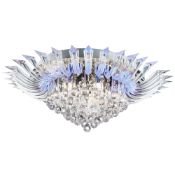 1 x Searchlight Crystoria LED Semi-flush Ceiling Light Polished Chrome - Remote Control Operated -