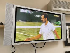 1 x Panasonic Plasma 42 Inch TV In Silver, With Wall Mount - Includes Remote Control - Model: TH-