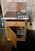 1 x Bespoke Waiter / Waitress Service Station With an Oak Finish and Industrial Style Metalwork -