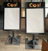 2 x Outdoor Menu Boards With Heavy Duty Bases on Castors - Dimensions: H110 x W68 cms - CL674 -