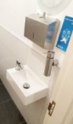 Contents Of 1 x Office Bathroom Including Toilet And Basin - To Be Removed From A Executive Office
