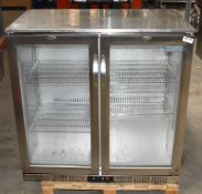 1 x Polar GL008 G Series Double Door Backbar Bottle Cooler With LED Lighting - RRP £780 - CL011 -