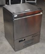 1 x Williams H5UC R290 R1 Single Door Stainless Steel Undercounter Fridge With Easy Grab Handle, Two