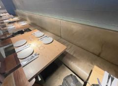 3 x Section Of Upholstered Banquet Seating - A Total Length Of 4.5 Metres - Ref: MAN129 - CL677 -