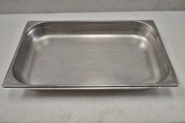 12 x Stainless Steel Gastronorm Trays - Dimensions: L53 x W32 cm - Recently Removed From A