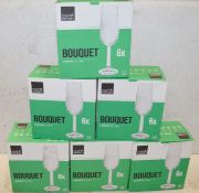 90 x Royal Leerdam Bouquet Champagne Flutes - 17CL - Recently Removed From A Commercial Restaurant