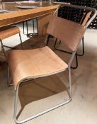 5 x Bistro Dining Chairs Featuring Curved Light Wood Back And Seats With Sturdy Metal Frames