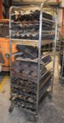 1 x Bakers Mobile Tray Rack With Various Baking Trays and Pans - CL011 - Ref WL157 WH3 - Location:
