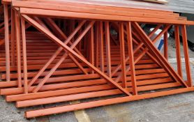 4 x Bays of RediRack Warehouse Shelf Racking - Lot Includes 5 x Uprights and 16 x Crossbeams -