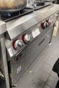 1 x ANGELO-PO Commercial Stainless Steel 4-Burner Hob - Dimensions To Follow - Ref: MAN109