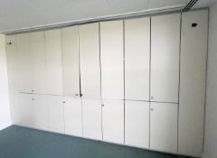 4.8 Metre Wide Bank Of Wall Storage Units - Ref: ED167C - To Be Removed From An Executive Office