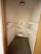 Contents Of Janitors Room (Cleaners Sink, Shelving) With Fire Door & Frame - Ref: ED202 - To Be