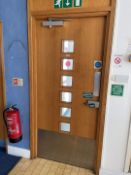 1 x Fire Door With Frame, Closer And Push To Open Button Emergency Pad - Dimensions: W104 x H229cm -