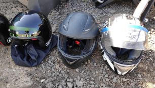 3 x Assorted Motorsport Helmets - CL682 - Location: Bedford NN29