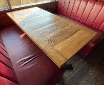 1 x Rectangular Wooden Topped Bistro Table - Dimensions (approx): 150 x 70 x H72cm - Ref:
