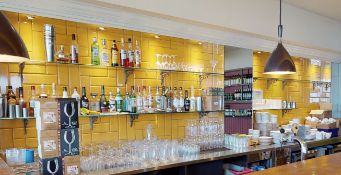 7 x Glass Shelves With Wall Brackets -Ref: BK - CL686 - Location: