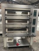 1 x Cuppone Tiziano Series Triple Deck Electric Pizza Oven - 3 Phase - Model TZ435/2M - 2015 Model -