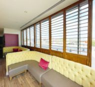 1 x Solid Oak Full Height Hinged Window Panel Blinds - Approx Length 650 cms - Ref: BK159 -
