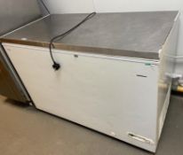 1 x Commercial Chest Freezer With Stainless Steel Top -Ref: BK187 -