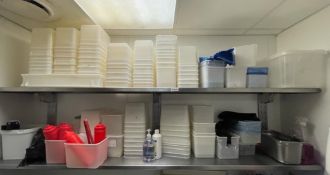 1 x Stainless Steel Wall Mounted Shelves - Contents Not Included - Dimensions: H x W x D cms -