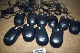 10 x Microsoft Optical USB Computer Mice - Ref: MPC183 P1 - CL678 - Location: Altrincham WA14This