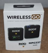 1 x Rode Wireless Go - Compact Wireless Microphone System - RRP £185 - Includes Original Box and